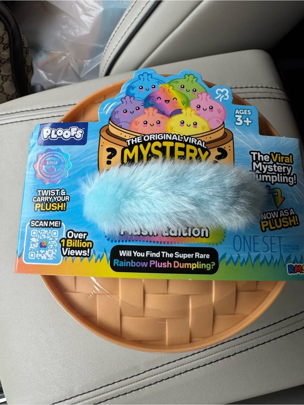 adidas Blue and Light Gray Fuzzy Mystery Plush Dumpling